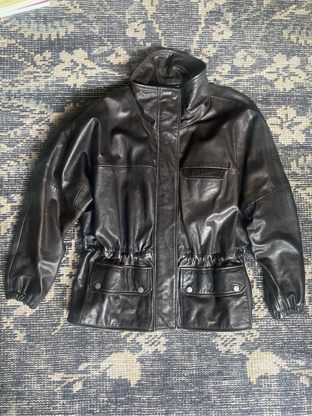 Zara brown leather jacket